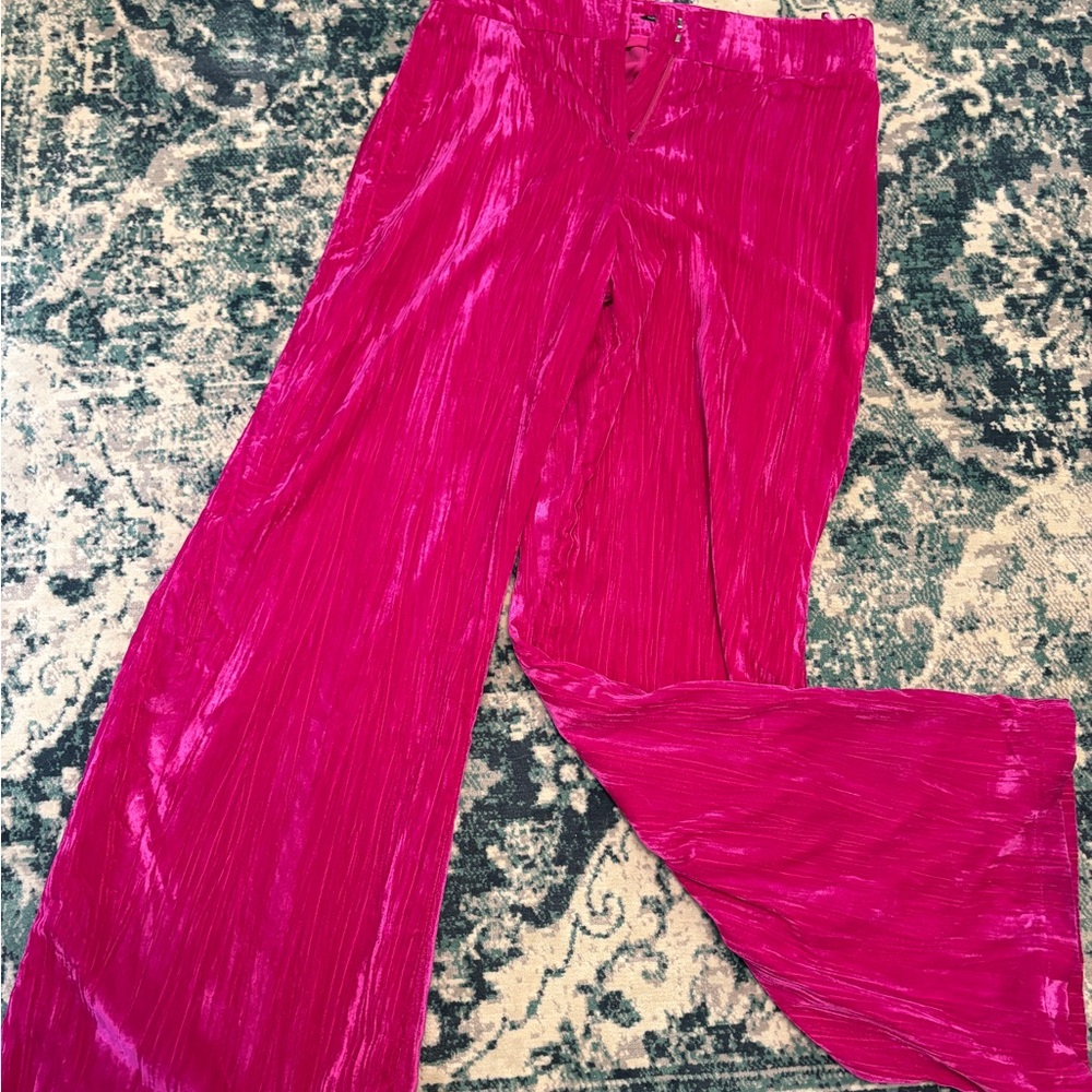 Vibrant Pink Wide-Leg Pants